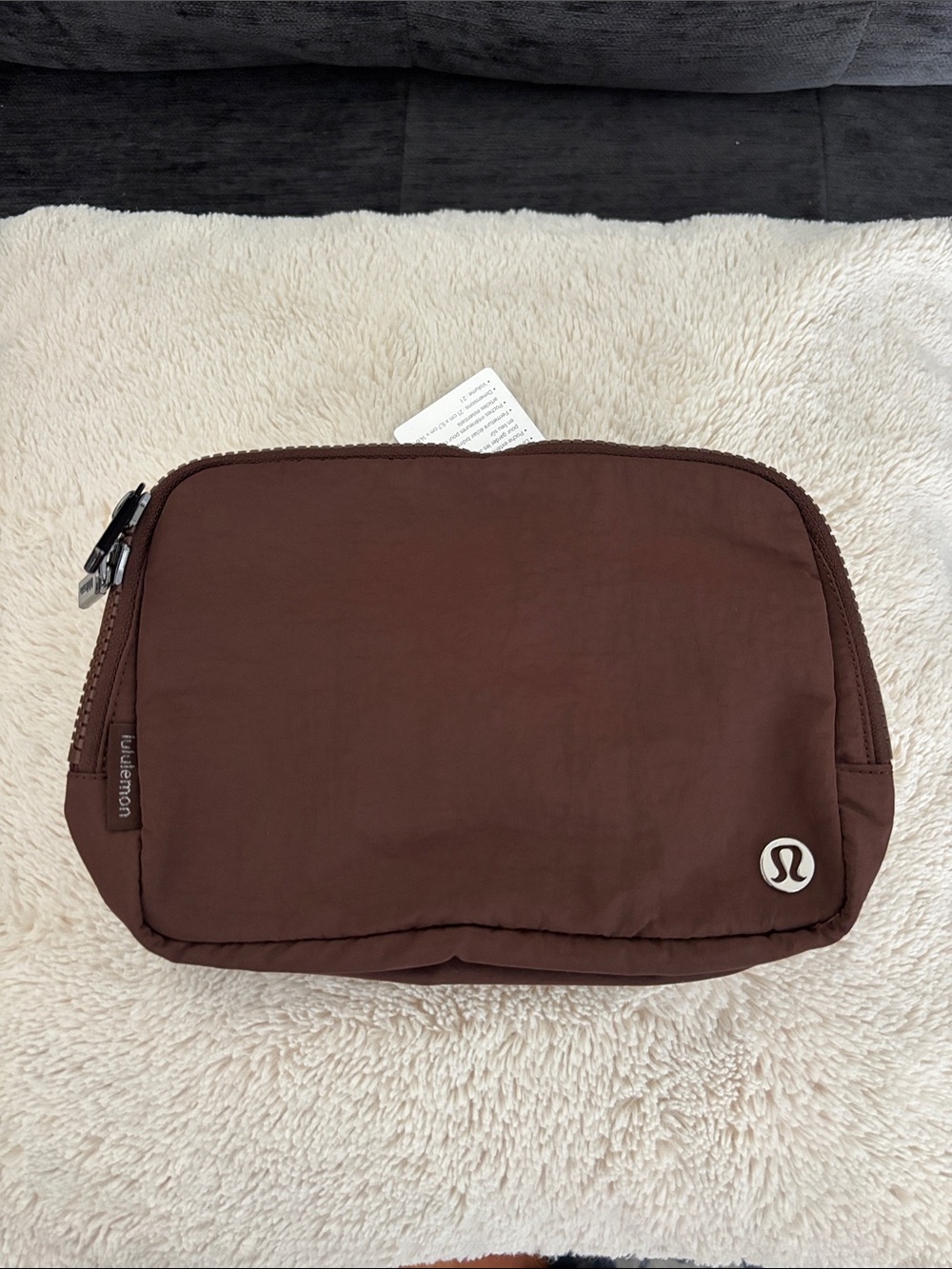 lululemon athletica dark brown belt bag.